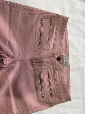 Guess Blush Skinny Jeans with Zipper Accents